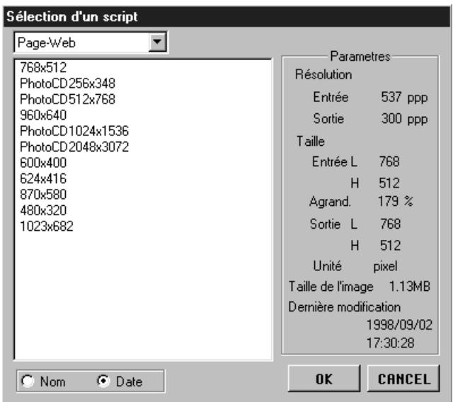 MINOLTA DIMAGE SCAN SPEED - Effacement d'un script - 1