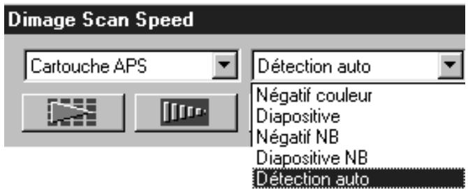 MINOLTA DIMAGE SCAN SPEED - Lancement du logiciel/sélection DUTYPE de FILM - 2