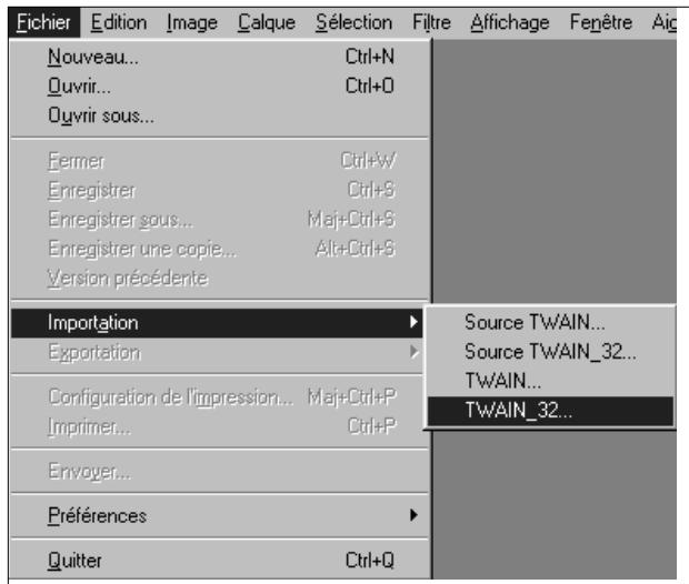 MINOLTA DIMAGE SCAN SPEED - Lancement du pilote TWAIN — windows - 3