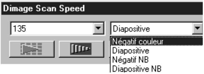 MINOLTA DIMAGE SCAN SPEED - Sélectionnez 35 mm dans la liste. - 2
