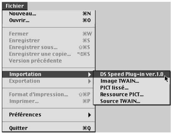 MINOLTA DIMAGE SCAN SPEED - Photoshop 4.01 ou supérieur: sélectionnez fichier > importation > ds_speed plug-in - 1