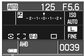 MINOLTA DYNAX 5D - Indicateur d'etat de la batterie - 1