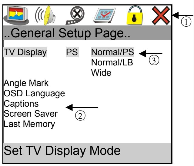 SCOTT DVX-I880 - Options du Menu de configuration - 1