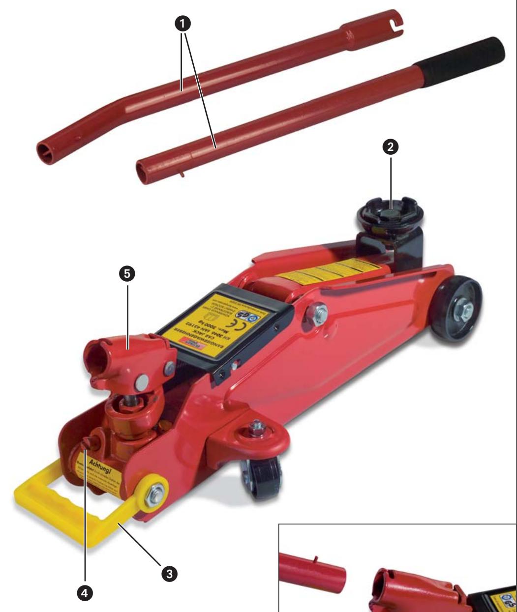 ULTIMATE SPEED KH 3046 HYDRAULIC TROLLEY JACK - HYDRAULISCHERRANGIERWAGENHEBER - 2