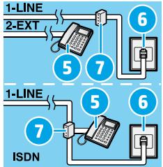 HP OFFICEJET 3830 - Indien bijkomende apparaten zijn aangesloten op de telefoonlijk - 6