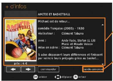 ORANGE GUIDE D UTILISATION DE LA TV NUMERIQUE - consulter la fiche d'une video - 1
