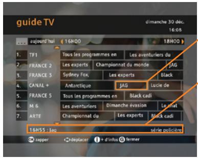 ORANGE GUIDE D UTILISATION DE LA TV NUMERIQUE - consulter les programmes avec le guide TV - 1