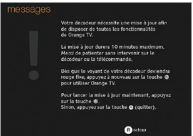 ORANGE GUIDE D UTILISATION DE LA TV NUMERIQUE - mises à jour du décodeur - 1