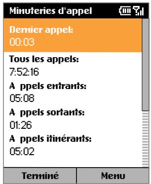 ORANGE SPV E200 - Acceder aux compteurs d'appels: - 1