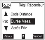 ORANGE D70V - Définir la durée du message - 1