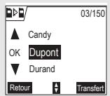 ORANGE D70V - Transférer tout ou partie du répertoire à un autre combiné - 4