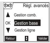 ORANGE D70V - RÉGLAGES AVANCÉS / GESTION DE LA BASE - 2