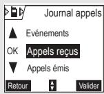 ORANGE D70V - Consulter le journal des appels reçus ou émis - 1