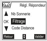 ORANGE D70V - Activer ou désactiver le filtrage d'appel - 1