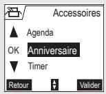 ORANGE D70V - Consulter une alerte anniversaire (ou agenda) - 1