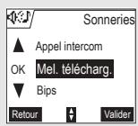 ORANGE D70V - Consulter les mélodies téléchargées dans le combiné - 1