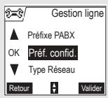 ORANGE D70V - Modifier le préfixe de confidentialité - 1