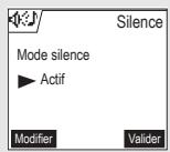 ORANGE D70V - Activer / désactiver le mode silence - 3