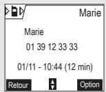 ORANGE D70V - Consulter le journal des appels reçus ou émis - 2
