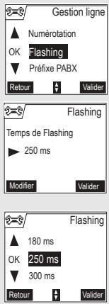 ORANGE D70V - Modifier la durée de flash (touche R) - 1