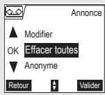 ORANGE D70V - Effacer toutes vos annonces personnelles - 2