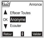 ORANGE D70V - Utiliser une annonce anonyme pré-enregistrée - 2