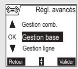 ORANGE D70V - RÉGLAGES AVANCÉS / GESTION DE LA BASE - 2