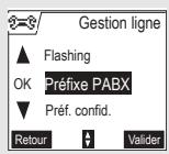 ORANGE D70V - Définir un préfixe PABX - 1