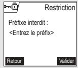 ORANGE D70V - Créer, modifier ou supprimer un préfixe interdit - 3