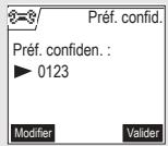 ORANGE D70V - Modifier le préfixe de confidentialité - 2