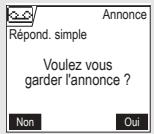 ORANGE D70V - Utiliser une annonce anonyme pré-enregistrée - 4