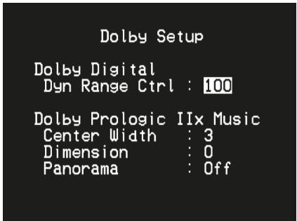 NAD T748,  T787 GRAPHITE,  T748 GRAPHITE V - DOLBY SETUP (CONFIGURATION DOLBY) - 1