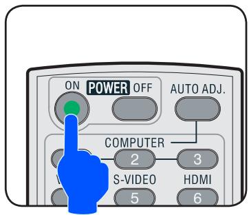 NEC U250X,  U260W,  V230X - Mise sous tension du projecteur - 4
