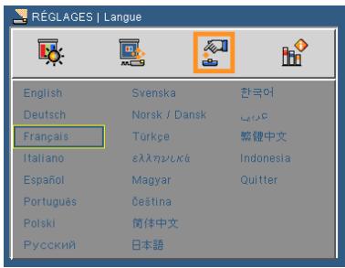 NEC U250X,  U260W,  V230X - Langue - 1