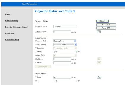 NEC U250X,  U260W,  V230X - Commandes Utilisateur - 5