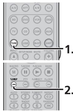 MARANTZ SR6004 - CHANGER LES INFORMATIONS SIRIUS SUR L'AFFICHEUR DU PANNEAU AVANT - 1