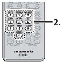 MARANTZ SR6004 - PROGRAMMATION AVEC LE CODE À 4 CHIFFRES - 2