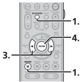 MARANTZ SR6004 - RÉGLAGE DE L'INTERVALLE SELON LEQUEL LES OPÉRATIONS DE MACRO SONT TRANSMISES - 1