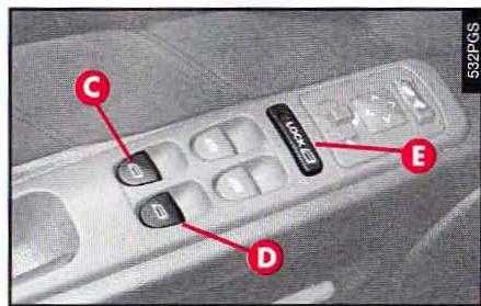 ALFA ROMEO 166 - Commandes sur la porte avant cote conducteur (fig. 48) - 1