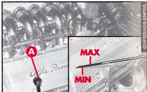 ALFA ROMEO 166 - CONTROLE DU Niveau DE L'HUILE MOTEUR - 3