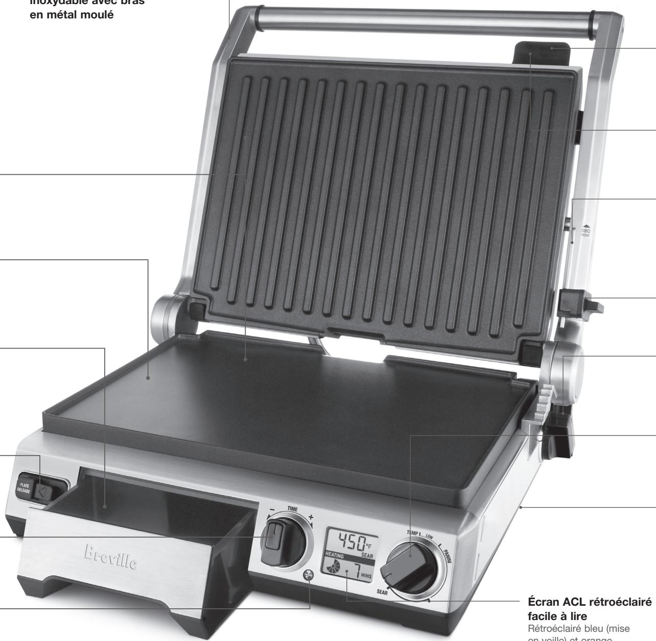 BREVILLE BGR820XL - Boitier en acier - 1