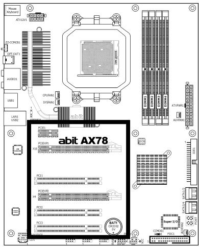 ABIT AX78 - PCI and PCI Express X1 Slots - 1