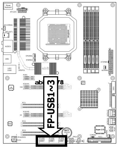 ABIT AX78 - Additional USB 2.0 Port Headers - 1
