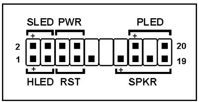 ABIT AX78 - Front Panel Switches & Indicators Headers - 2