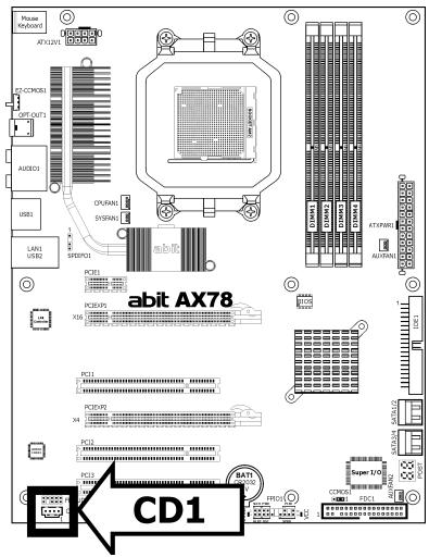 ABIT AX78 - Internal Audio Connector - 1
