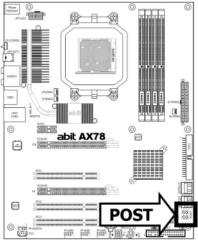 ABIT AX78 - POST Code Displayer - 1
