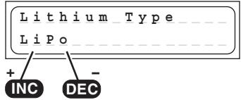 GRAUPNER ULTRAMAT 12 - Programme de sélection des types lithium - 1