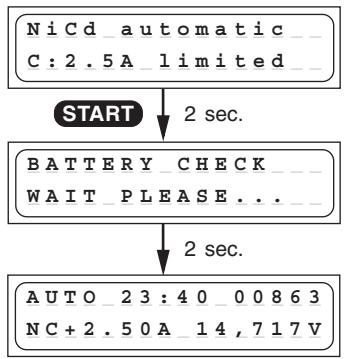 GRAUPNER ULTRAMAT 12 - Starting the charge / discharge process - 1