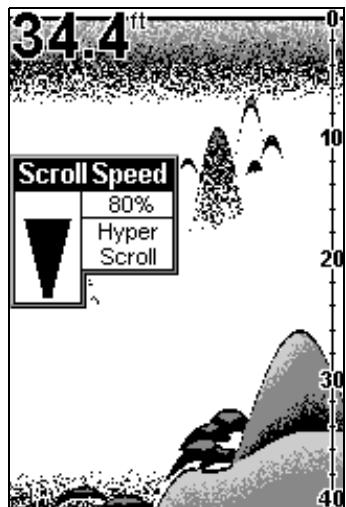 EAGLE FISHEASY 2 PORTABLE - VITESSE DE DÉFILEMENT (SCROLL SPEED) ET HYPERSCROLL™ - 2