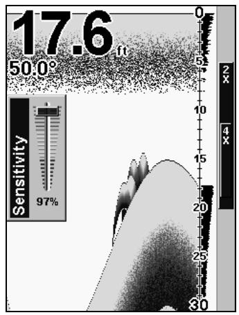 EAGLE FISHEASY 320C - Pour régler la Sensibilité: - 1